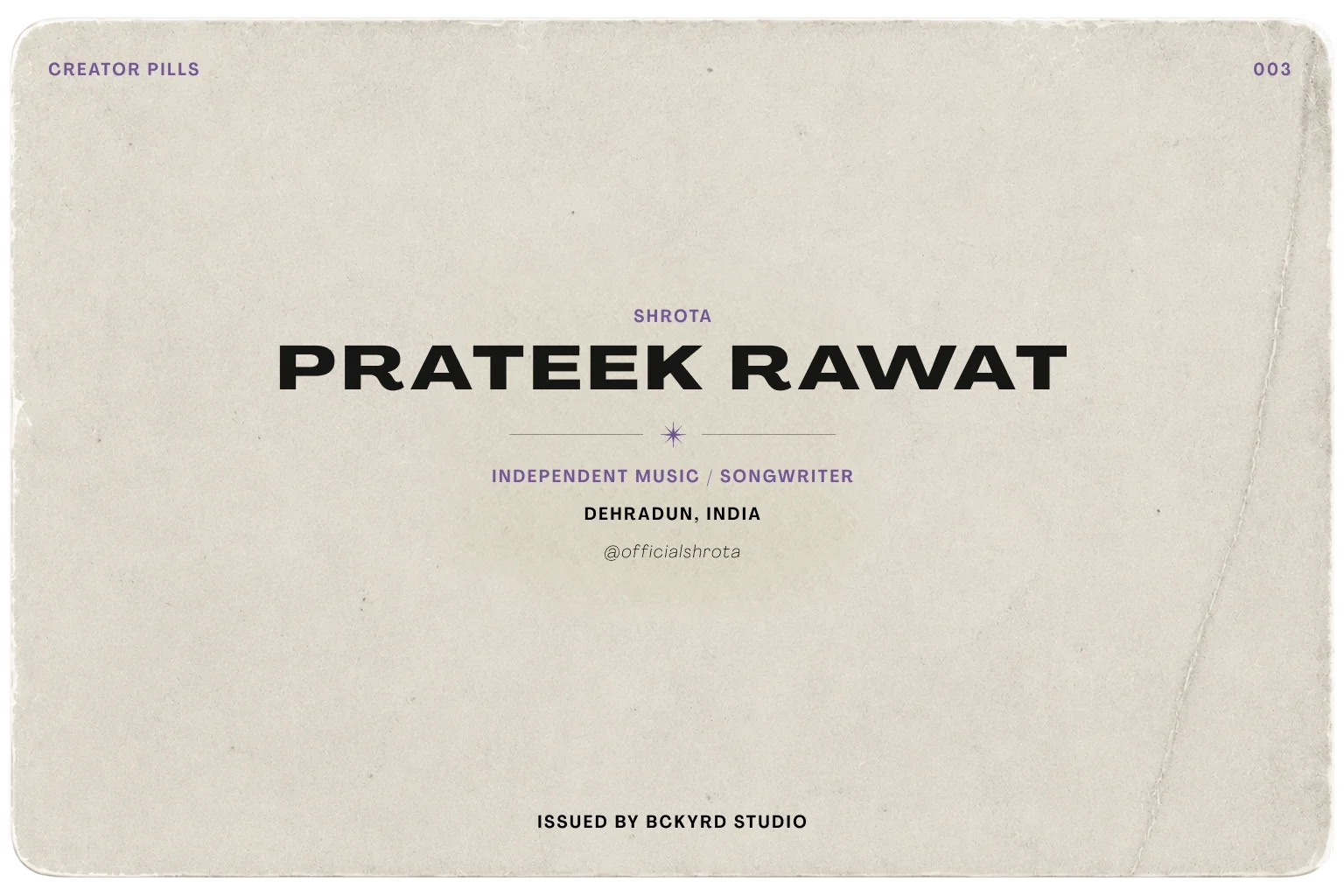 Prateek Rawat creator ID front